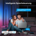 Lanmonlily LED Stehlampe mit Fernbedienung und APP, RGBICW Stehlampe Dimmbar, mit Alexa und Google, Musik Sync, 16 Millionen Farben, 68 Szenenmodi, Stilvolle Stehleuchte für Schlafzimmer
