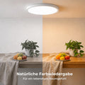 LQWELL LED Deckenleuchte Ultra Dünn Weiß 22cm 18W 1980lm 3000K