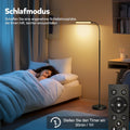 HANDSONIC LED Stehlampe Dimmbar 18W 1650LM Schwarz,Standleuchte Wohnzimmer mit 360° Schwanenhals & Unendlich Dimmer (3000K-6500K),Leselampe Fernbedienung (Retro)