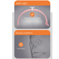 Halbmondlicht mit Telefonhalter, 22 Zoll, 20 W, Nail-Tech-Licht, Nagel-Tischlampe, Stufenlos Dimmbares, Faltbares Wimpernlicht für Wimperntechnik, Make-up, Tattoo, Spa,