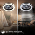 BRILONER - LED Deckenventilator mit Beleuchtung, Fernbedienung, Leiser DC-Motor, 5 Geschwindigkeiten, CCT, Dimmbar, Lampe mit Ventilator, LED Deckenleuchte, Deckenlampe Ventilator, 38 cm, Schwarz