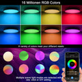Eregou RGB LED Deckenleuchte Dimmbar, 24W 2400LM Smart Deckenlampe mit Fernbedienung, IP44 LED Panel for Flur Schlafzimmer Wohnzimmer Bad Küche, Kompatibel mit Alexa APP Google Assistant
