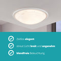 EGLO Deckenlampe Planet 1, 1 flammige Wandleuchte, Deckenleuchte aus Stahl, Farbe: Weiß, Glas: Weiß lackiert, Fassung: E27