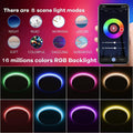 Anten 24W Smart LED Deckenlampe Ø30CM 2800LM RGB Wifi Deckenleuchte mit Fernsteuerung Steuerbar via App Kompatibel Alexa und Google Assistant für Wohnzimmer, Schwarz, (GA300-24W)