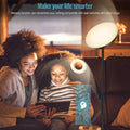LED Stehlampe Wohnzimmer Dimmbar, 42W 3600LM Deckenfluter mit Leselampe, Fernbedienung & Touchsteuerung, 1-Minuten-Installation, Stehlampe Modern für Wohnzimmer, Büro, Esszimmer, Schlafzimmer(Schwarz)