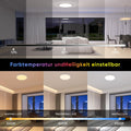 YiLaie 24W Deckenlampe LED Deckenleuchte Dimmbar mit Fernbedienung RGB Farbwechsel Deckenbeleuchtung 3000K-6500K 2700LM IP44 Wasserdicht Deckenlampe Wohnzimmer Deckenleuchte Schlafzimmer Ø30cm