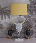 Tischlampe Bullenschädel 70cm Stierkopf Leuchte (ohne Leuchtmittel) Rinderschädel Tischleuchte 70cm cw236 Palazzo Exklusiv