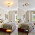 Comely Deckenlampe LED, 22W 2500LM, Moderne LED Deckenleuchte, Gold Aluminium Deckenleuchte für Schlafzimmer Wohnzimmer Küche Flur, Warmweiß 3000K