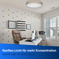 REV LED Deckenleuchte - Deckenlampe Schlafzimmer, Wohnzimmer & Küche rund 30cm mit Stoff-Lampenschirm im Vintage-Look, taupe