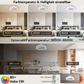 Nigecue 50W Deckenventilator mit Beleuchtung, Ø42CM Deckenlampe Deckenleuchte mit Ventilator Fernbedienung, 3000K-6500K Farbtemperatur, RGB-Lichter, 6 Windstufen, Timer, Speicherfunktion, 3000lm
