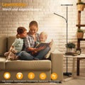 Stehlampe Wohnzimmer, 42W Deckenfluter mit Leselampe, 4200LM LED Stehlampe Dimmbar mit 2700K-6500K Farbtemperatu, Moderne Standleuchte mit Fernbedienung & Touch-Steuerung für Wohnzimmer Schlafzimmer