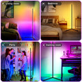 CS COSDDI LED Stehlampe Smart, LED Stehlampe Wohnzimmer, 150cm Stehlampe Dimmbar mit Fernbedienung und APP, 16 Millionen Farben, Musikmodi, DIY-Modus & Timing, Ecklampe Smart für Schlafzimmer, Gaming