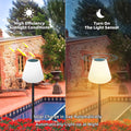 MALUX Solar Stehlampe Outdoor Mit Warmweiß RGB 8 Farben LED USB Aufladbar IP44 Wasserdicht Für Garten Terrasse Balkon Innenbereich Außenbereich Dekor 150 cm Schwarz