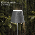 SIGOR Nuindie - Dimmbare LED Akku-Tischlampe Indoor & Outdoor, IP54 spritzwassergeschützt, Höhe 38 cm, aufladbar mit Easy Connect, 12 h Leuchtdauer, graphitgrau