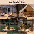 UPXNBOR LED Tischlampe Kabellos 2er Set, Metall Tischlampe Outdoor & Indoor