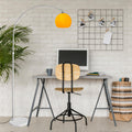 CCLIFE LED E27 Bogenlampe höhenverstellbar Marmorfuß weiß orange Stehlampe Stehleuchte Standleuchte Bogenleuchte Bogenstandleuchte, Farbe:Orange, höhenverstellbar 145-220 cm