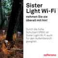 Zafferano, Sister Light Wi-Fi Lampe, Wiederaufladbare und Kabellose Tischlampe mit Fernbedienung, Geeignet für den Innen- und Außenbereich, Stufendimmer, 2200-4000 K, Höhe 32,8 cm, Farbe Elfenbein