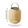 EGLO LED Tischlampe solar Marliano, Solarlampe außen für Garten und Terrasse, Deko Rattan Balkon, Außenbeleuchtung Boho, Windlicht outdoor Rattan, IP44
