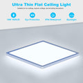 RDGOOD LED Deckenleuchten Dimmbar mit Fernbedienung, 18W 1800lm Deckenlampe led Dimmbar 3000-6500K, Flach Panel Für Schlafzimmer Wohnzimmer Kinderzimmer Flur Küche Keller Diele Balkon 22 * 22x2,5cm