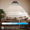 BRILONER - LED Deckenventilator mit Beleuchtung, Fernbedienung, Leiser DC-Motor, 5 Geschwindigkeiten, CCT, Dimmbar, Lampe mit Ventilator, LED Deckenleuchte, Deckenlampe Ventilator, 38 cm, Schwarz
