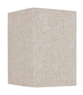 Ruiever Quadratische Lampenschirme, 2er-Set, Leinen-Lampenschirme (L x B x H): 16 x 17 x 24 cm, einfache Montage, Ersatz-Stoffschirme für Tischlampen, Stehlampen, Beige