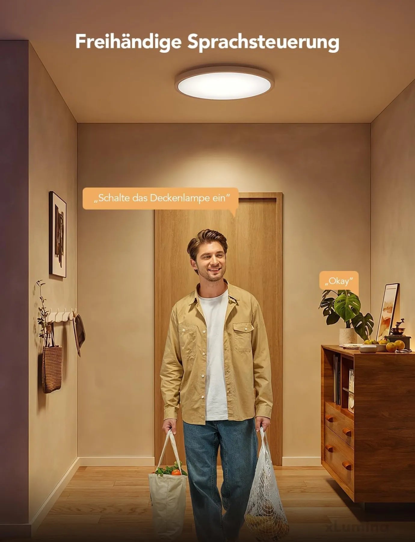 Govee Deckenleuchte RGBIC Smart 24W Ø30cm Led Deckenleuchte dimmbar Deckenlampe Led mit 16 Millionen DIY Farben