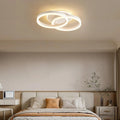 LED Deckenlampe Wohnzimmer 50cm 2-Ringe Design 36W Deckenleuchte Moderne mit Fernbedienung Dimmbar aus Metall